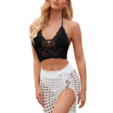 Brazilian Beach Wear Bathing Suit Women Casual Solid Color Beach Style Hollow Woven Bikini Swimsuit vestidos de baño mujer