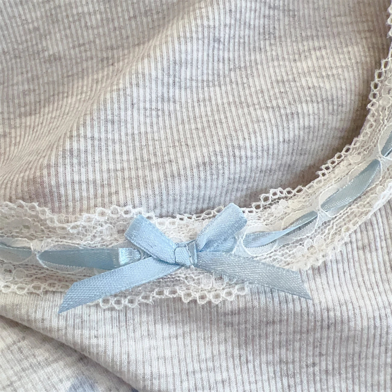 Modal Pajama Sets Sweet Cat Loose Long Sleeve Round Collar Bow Short T Shirt Women's Spring and Autumn Soft Sleepwear