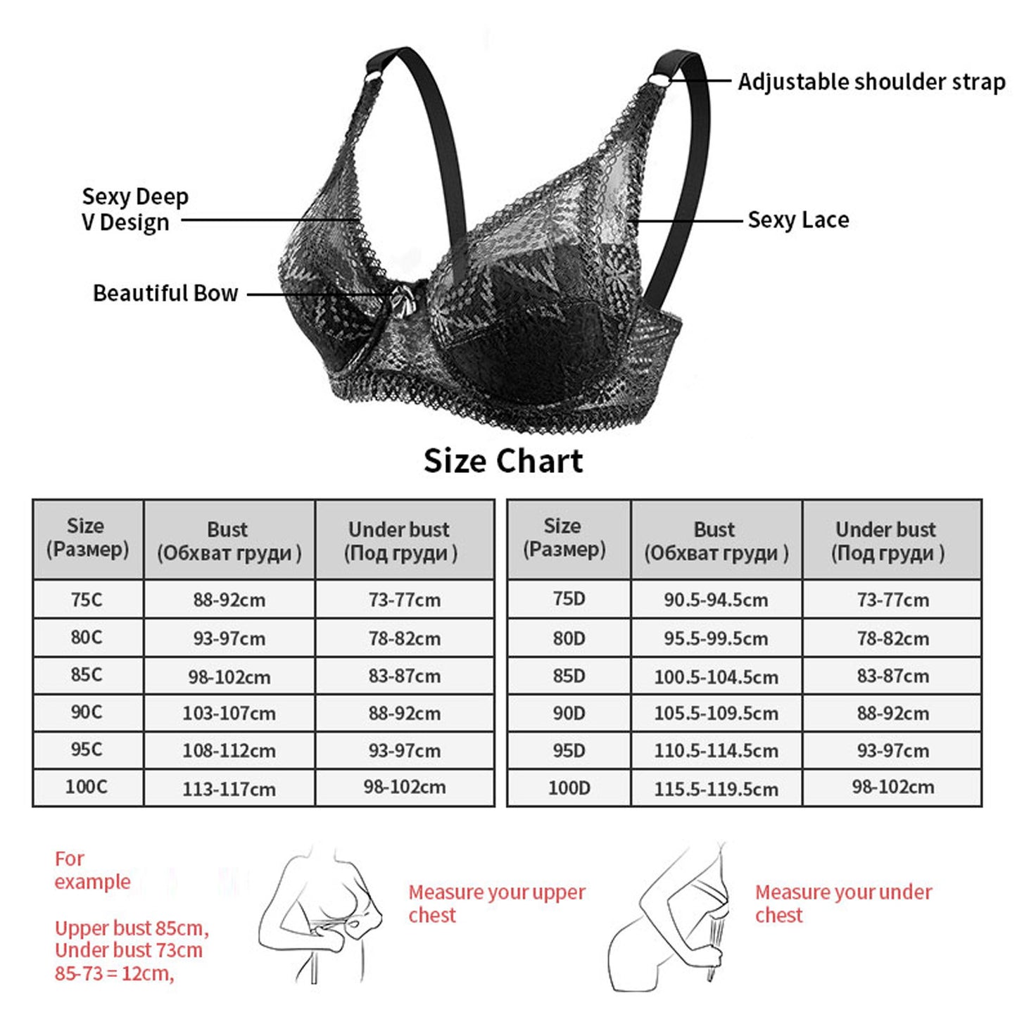 36-42 Thin Bras For Women Unwired Bras Wireless Sexy Backless Push Up Seamless Low Cut Bra Soft Comfort Bralette C D