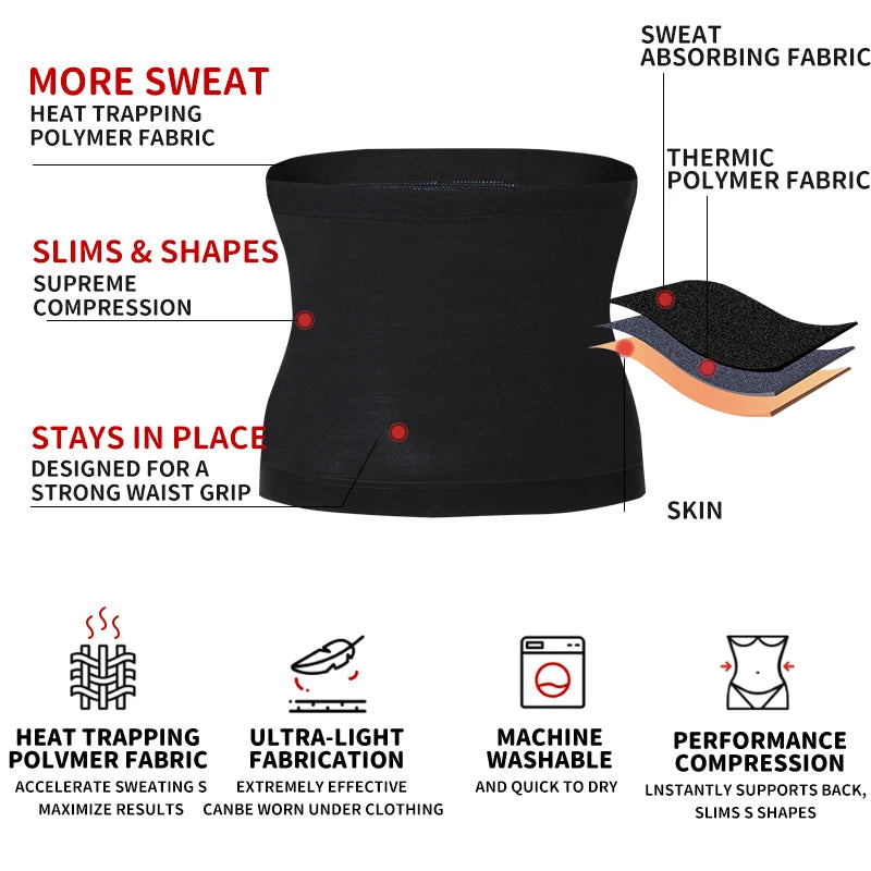 Mens Body Shaper Abdomen Reducer Fitness Sweat Trimmer Belt Suana Waist Trainer Belly Slim Shapewear Burn Fat Corset Weight Loss