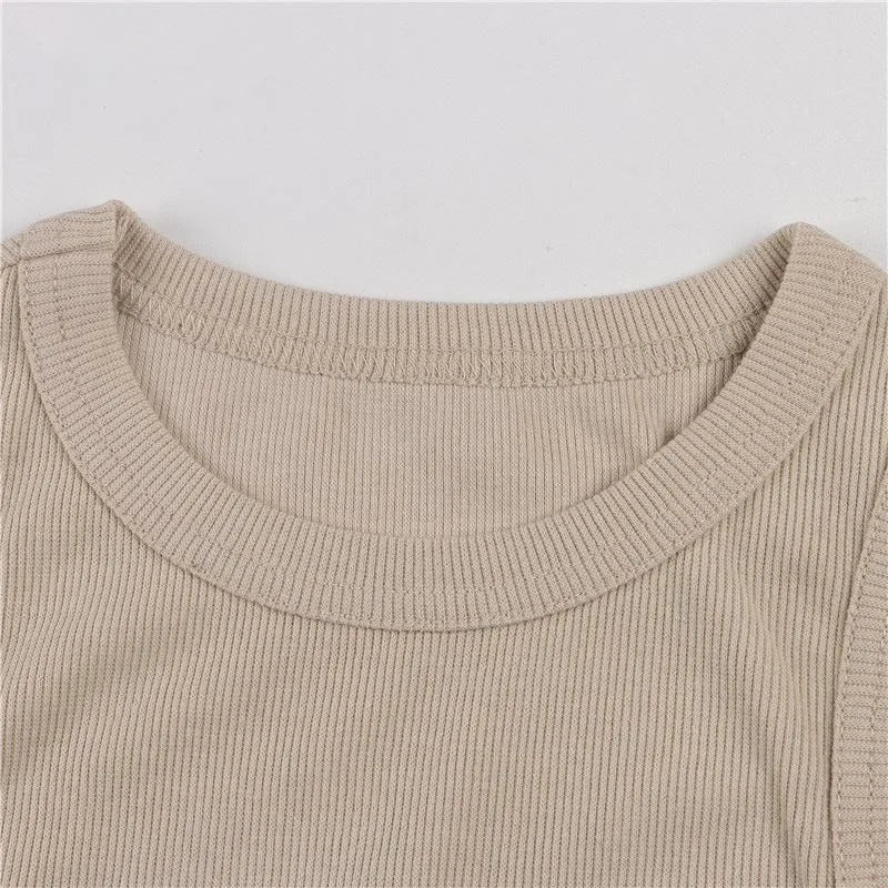 Women Solid Round Sleeveless Camis Tank Top Women Vest Camisole Summer Basic Elastic Tank Top Women O Neck Solid Tank Top Y2k