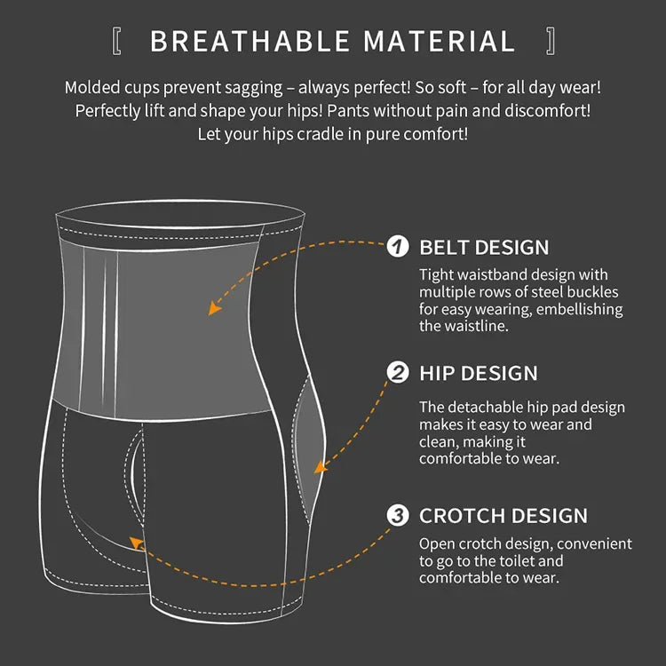 Shapewear Control Pants for Men Fitness Waist Trainer Corset Body Shaper Padded Panties Slimmer Thigh Breathable Slimmer Waist