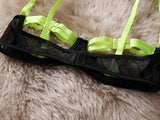 Sexy Hollow Splicing Strap Heavy Crafted Underwear 4-piece Women Rompers Clothing Bodysuits Crop Tops Lace Jumpsuit UE5L
