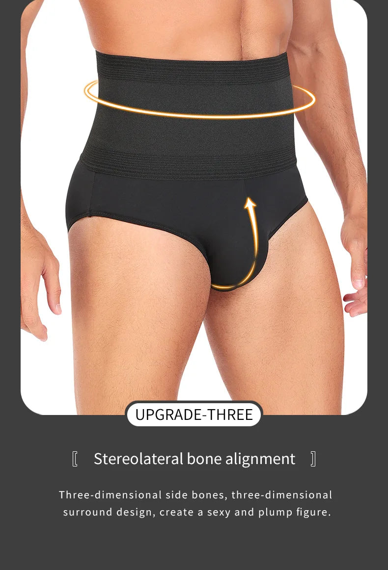 Shapewear Control Pants for Men Fitness Waist Trainer Corset Body Shaper Padded Panties Slimmer Thigh Breathable Slimmer Waist