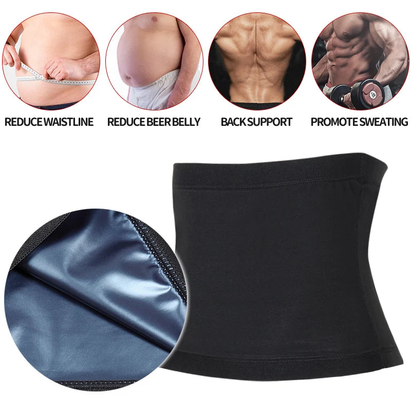 Mens Body Shaper Abdomen Reducer Fitness Sweat Trimmer Belt Suana Waist Trainer Belly Slim Shapewear Burn Fat Corset Weight Loss