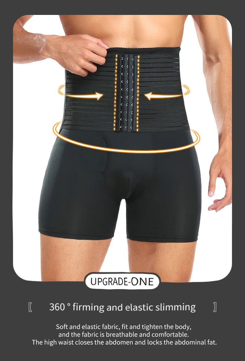 Shapewear Control Pants for Men Fitness Waist Trainer Corset Body Shaper Padded Panties Slimmer Thigh Breathable Slimmer Waist