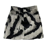 2023 Summer New Denim Skirts Women High Waist Personalized Pattern Jeans Mini Skirts Casual A-line Jupe Femme p366