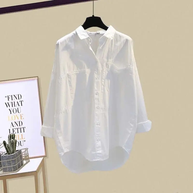 Women's Summer New Denim Shorts Matching Set Female Vintage Casual Sunscreen Shirt+suspender+High Waits Pants Three Piece Suit