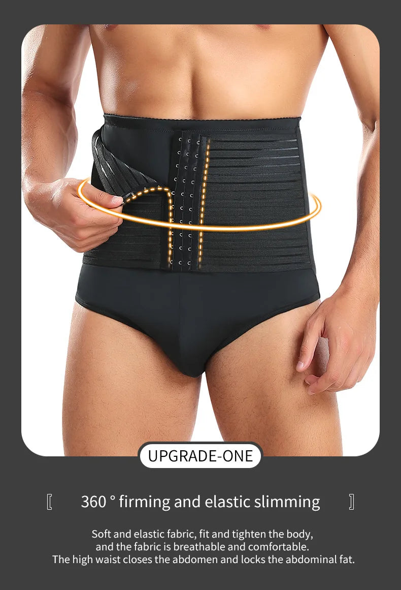 Shapewear Control Pants for Men Fitness Waist Trainer Corset Body Shaper Padded Panties Slimmer Thigh Breathable Slimmer Waist