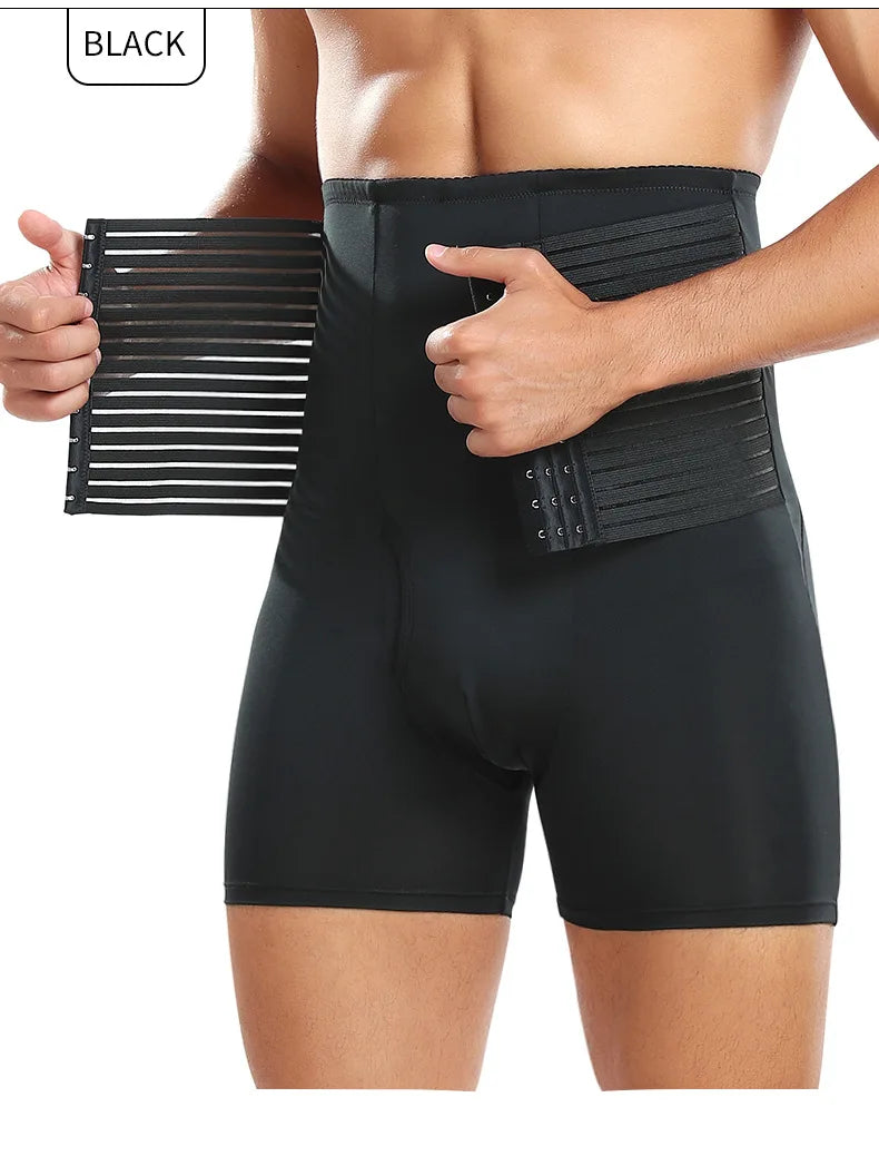 Shapewear Control Pants for Men Fitness Waist Trainer Corset Body Shaper Padded Panties Slimmer Thigh Breathable Slimmer Waist
