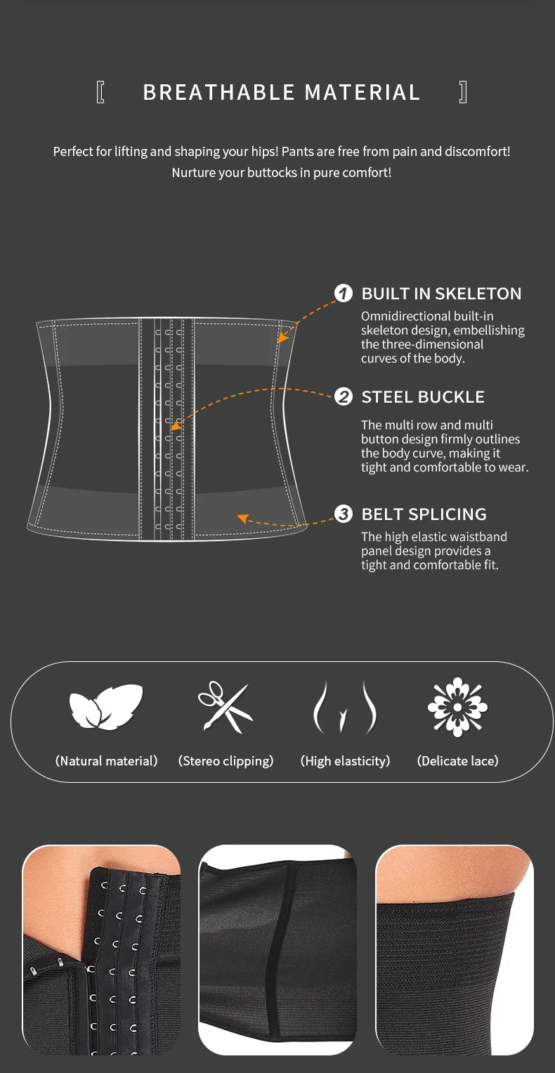 Shapewear Control Pants for Men Fitness Waist Trainer Corset Body Shaper Padded Panties Slimmer Thigh Breathable Slimmer Waist