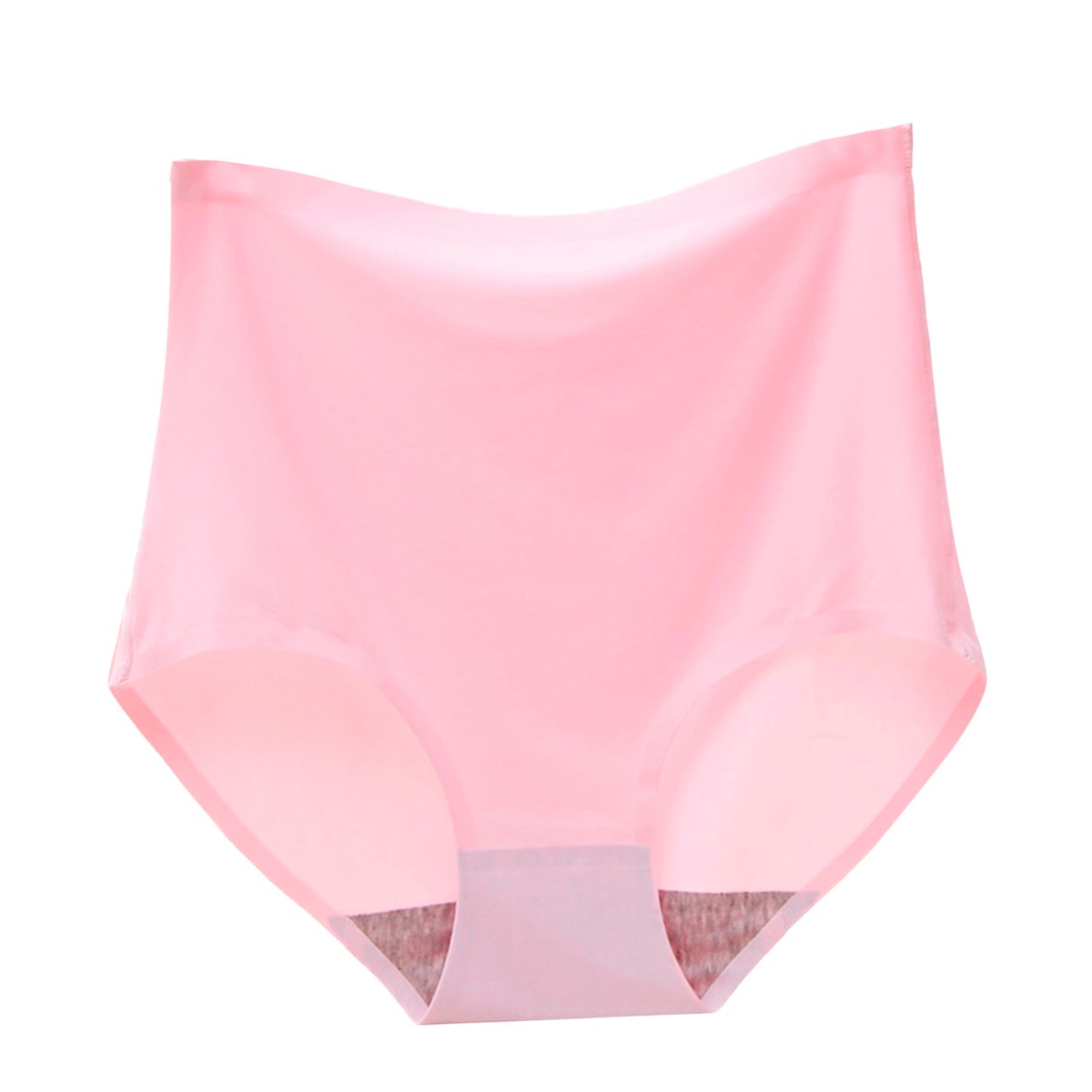 High Waist Ice Silk Seamless Panties Sexy Solid Color Underpants Breathable Microfiber Modis Briefs Ropa Interior Femenina