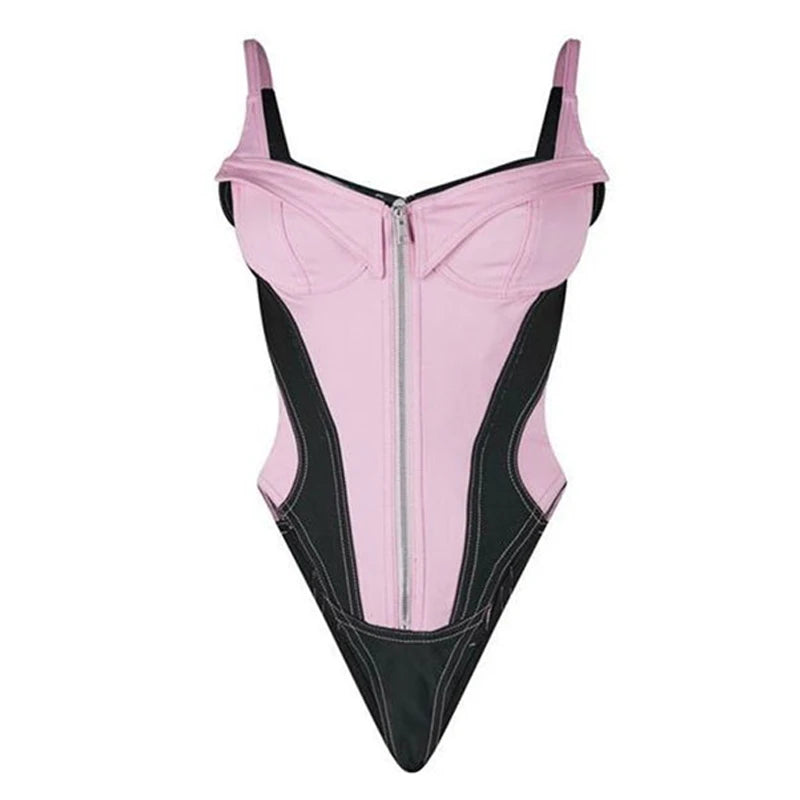 Fashion Women Zipper Denim Bodysuits Hollow Out Long Sleeve Skinny Bodysuit Rompers Blue Denim Short Jumpsuits Overalls Outfits