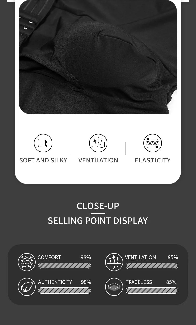 Shapewear Control Pants for Men Fitness Waist Trainer Corset Body Shaper Padded Panties Slimmer Thigh Breathable Slimmer Waist