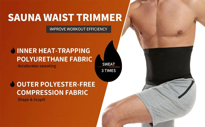 Mens Body Shaper Abdomen Reducer Fitness Sweat Trimmer Belt Suana Waist Trainer Belly Slim Shapewear Burn Fat Corset Weight Loss