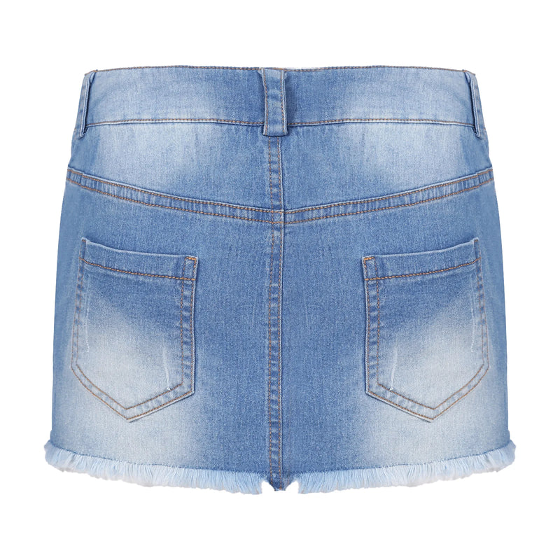 Women's Fashion Y2k Denim Mini Skirt Low Rise Sexy Pencil Short Jean Dress 90s Vintage Girls Party Skirt Female Club Streetwear