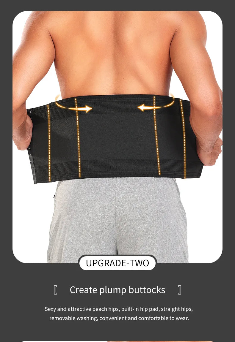 Shapewear Control Pants for Men Fitness Waist Trainer Corset Body Shaper Padded Panties Slimmer Thigh Breathable Slimmer Waist