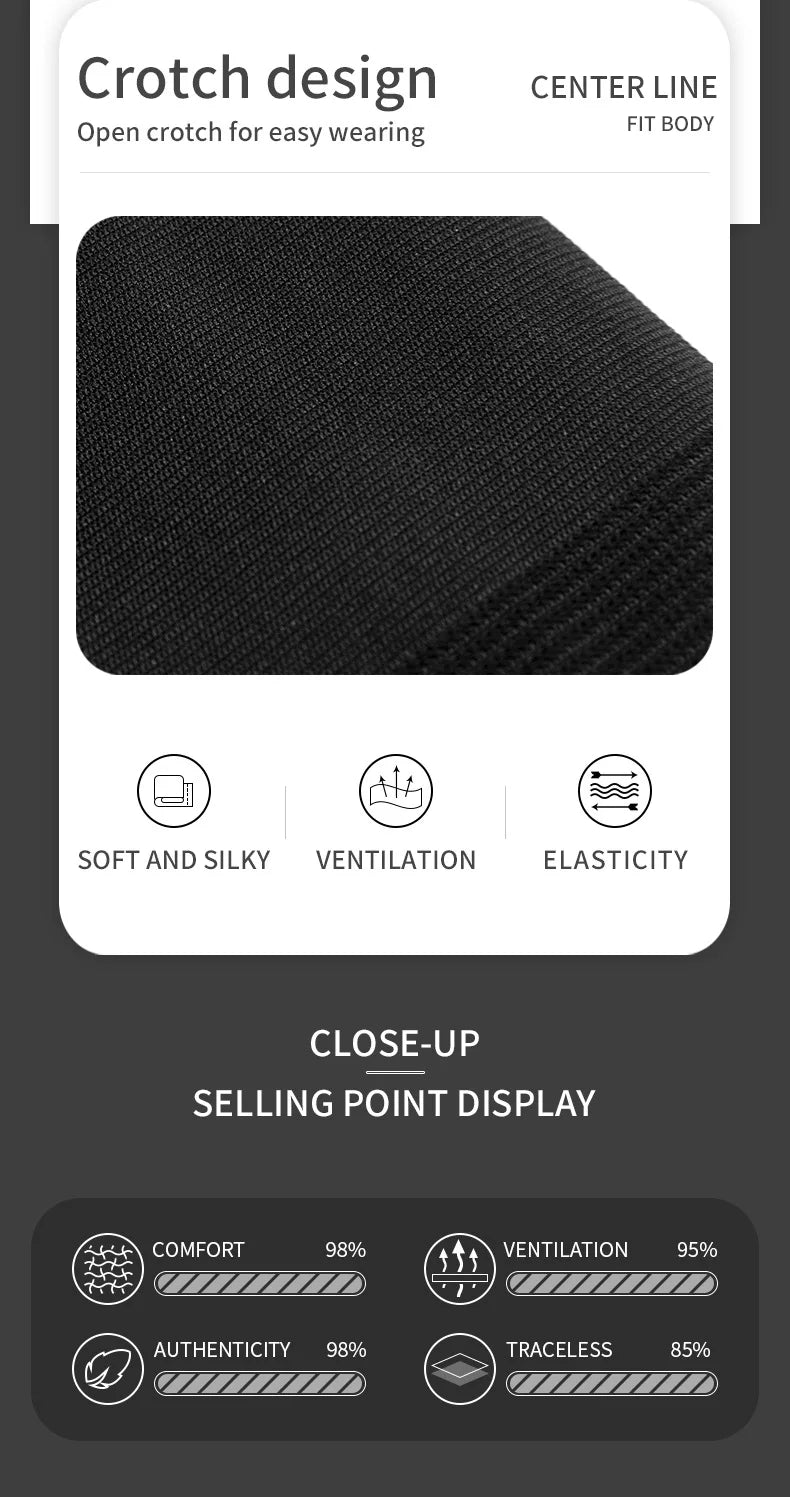 Shapewear Control Pants for Men Fitness Waist Trainer Corset Body Shaper Padded Panties Slimmer Thigh Breathable Slimmer Waist