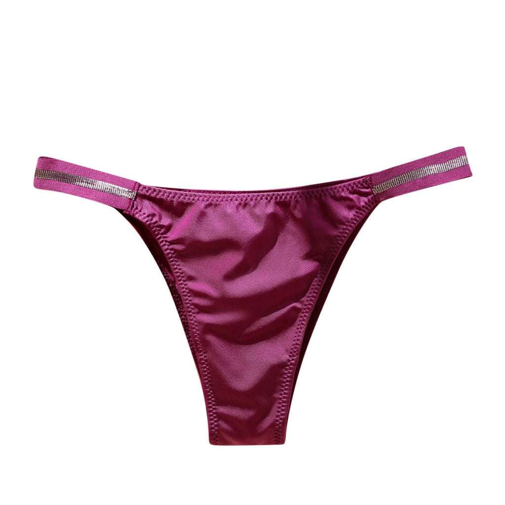 Sexy Lingerie For Women Seamless Panties Mid Waist Ice Silk Hip Lifting Briefs Without Feeling Cotton Crotch Panties Ropa Mujer