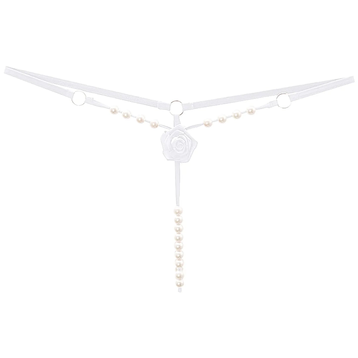 Low Waist Women'S Thong Hollow Out Sexy Panties Tassel Mesh Pearl Thongs Crochet Lace Up G String Lingerie Seamless T Pants