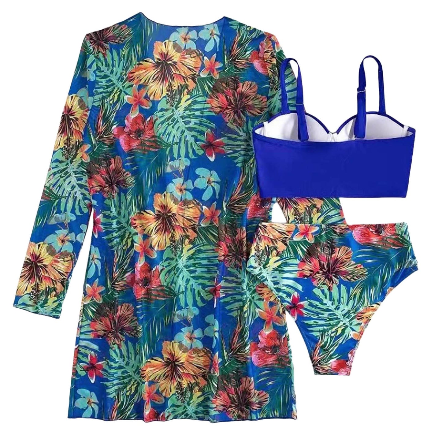 Bohemian Vacation Bathing Suits New Cover Up Three Piece Hard Packed Women'S Bikini Split Swimsuit For Ladies Ropa Interior