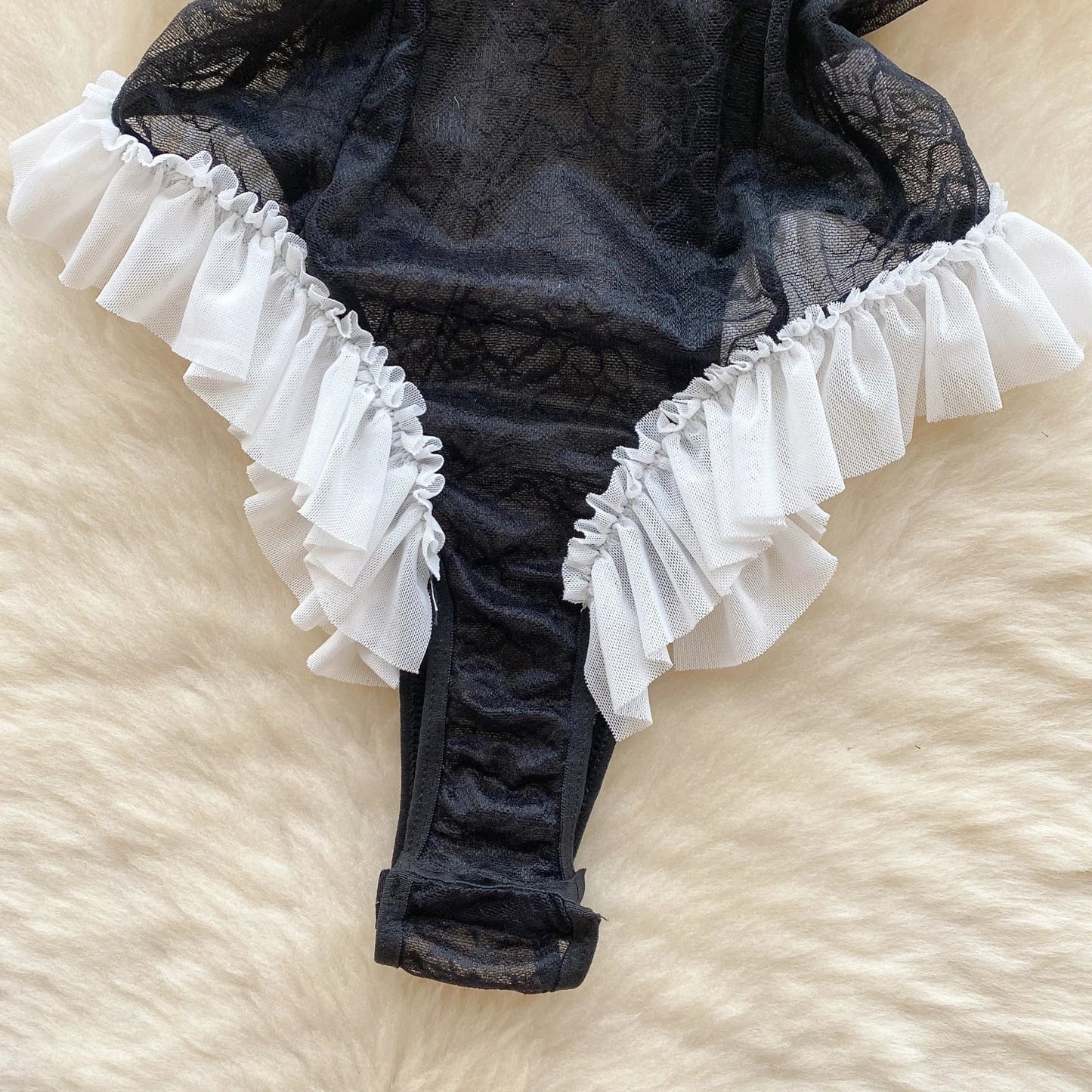 Jumpsuit Hot For Women Ruffles Lace Strappy Onesie Camis Porno Uniform Sheer Sensual Magdalyn Bodycon Bodysuits Transparent New