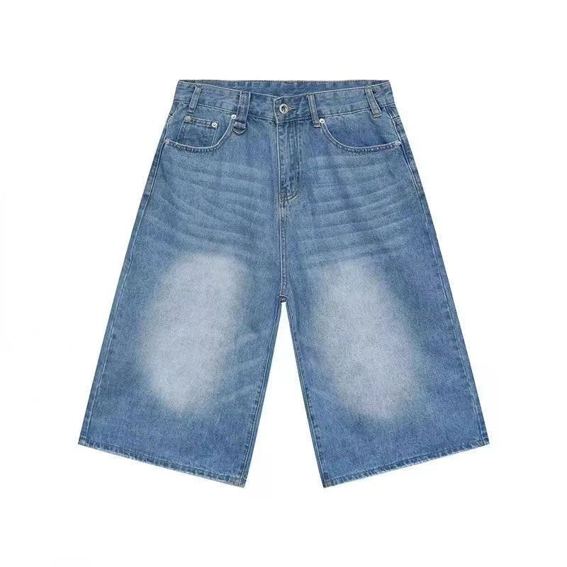 2024 Y2k Retro Women Low Rise Jorts Brushed Black Wash Cropped Baggy Jeans Wide Leg Frayed Denim Short Pants Acubi Fashion