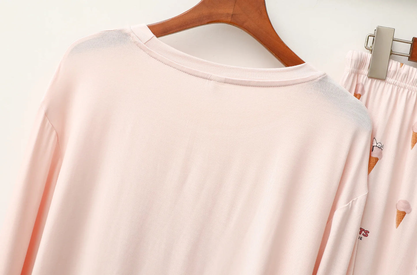 Women Soft Modal 2PCS Pajama Long Sleeve Printed Pijama Mujer Femme Loose Nightwear Suit Female Casual Homewear Pajama Set