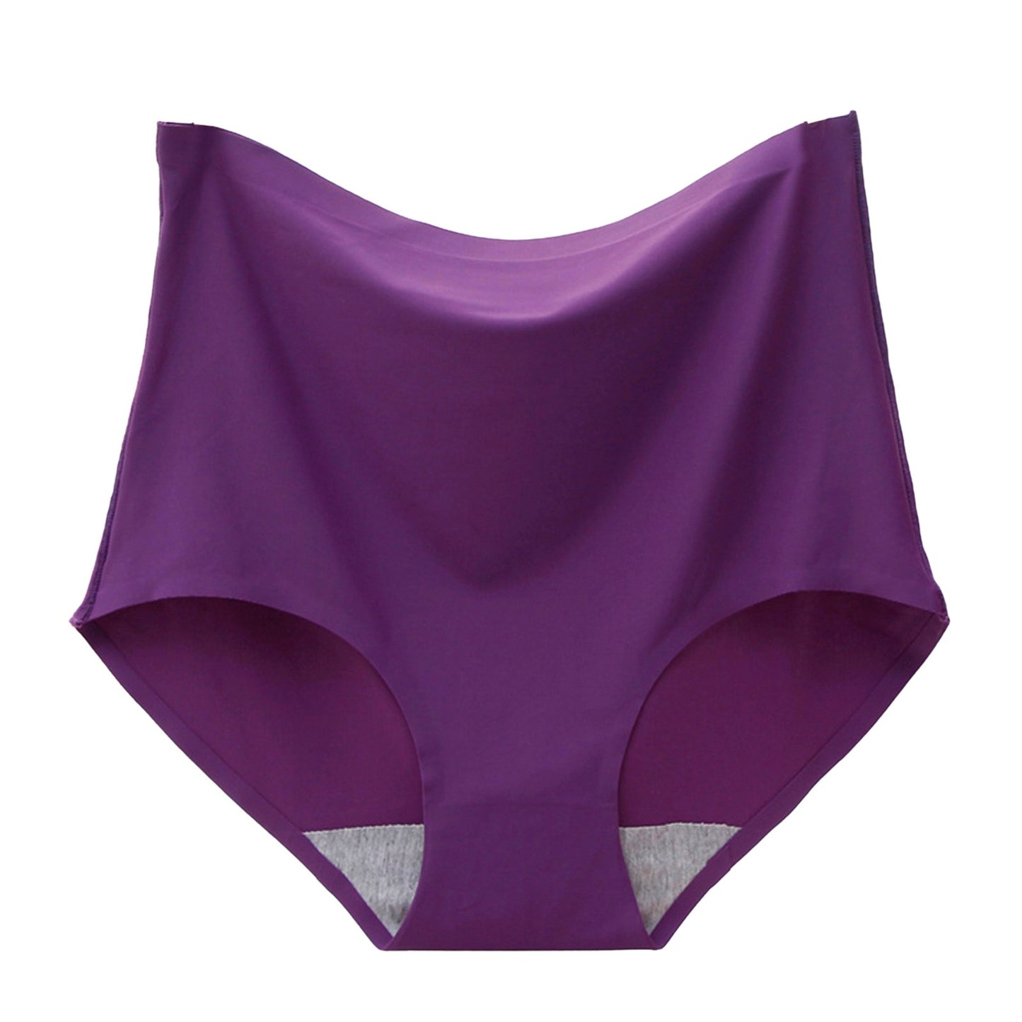 High Waist Ice Silk Seamless Panties Sexy Solid Color Underpants Breathable Microfiber Modis Briefs Ropa Interior Femenina