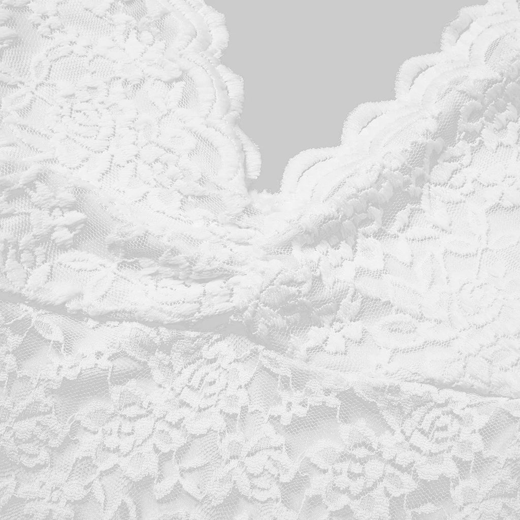 Womens Elegant Floral lace Shaping Bodysuit Sexy Scallop Trim V Neck Slimming Body Shaper Slim Night Club Party Leotards Tops
