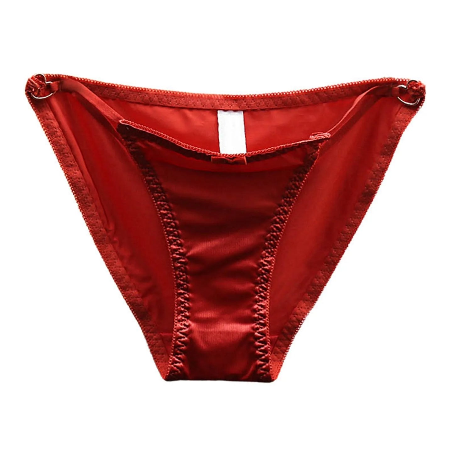 French Sweet Sexy Hollow Out Underwear For Women Low Waist Seamless Panties Satin Pure Color Ladies plus Size Underwear Briefs