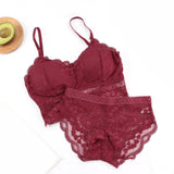 Silk Bralette Underwear Bralette Panty Set Lingerie Set For Women Bra Panty 2 Piece Lingerie Set Plus Size Female Underwear