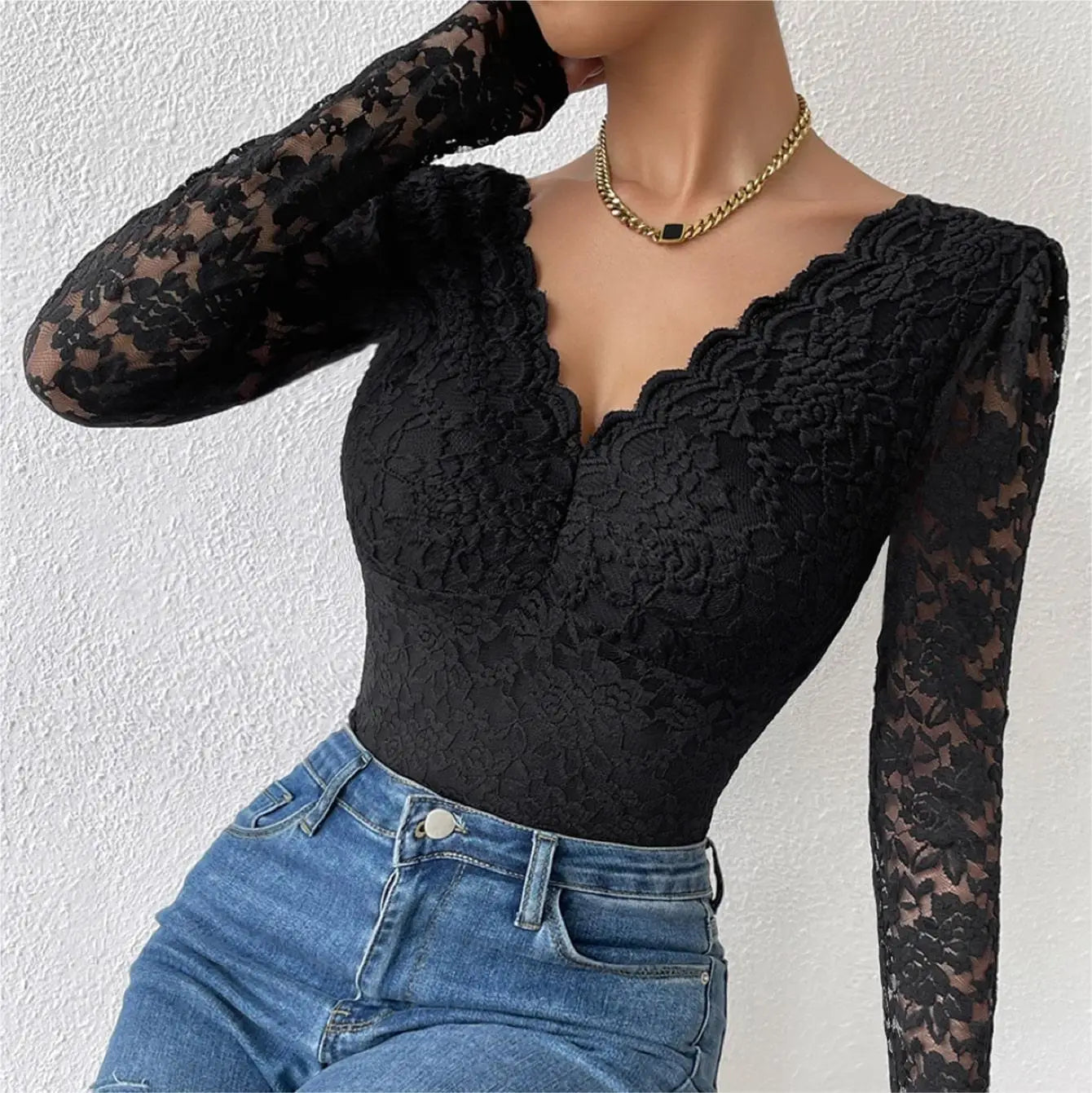 Womens Elegant Floral lace Shaping Bodysuit Sexy Scallop Trim V Neck Slimming Body Shaper Slim Night Club Party Leotards Tops