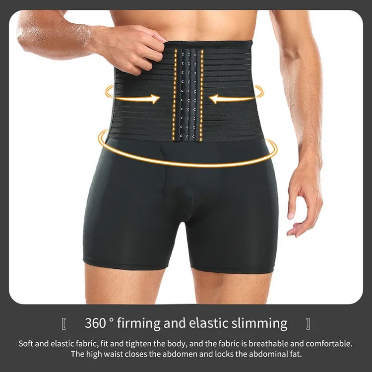 Shapewear Control Pants for Men Fitness Waist Trainer Corset Body Shaper Padded Panties Slimmer Thigh Breathable Slimmer Waist