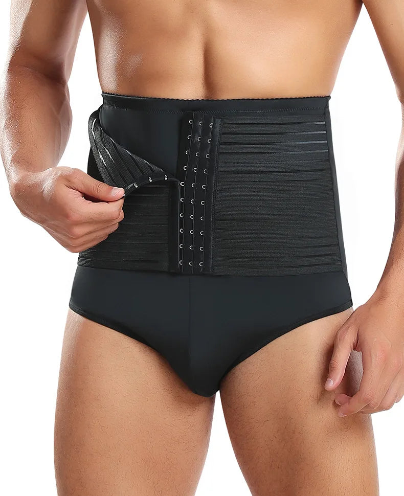 Shapewear Control Pants for Men Fitness Waist Trainer Corset Body Shaper Padded Panties Slimmer Thigh Breathable Slimmer Waist