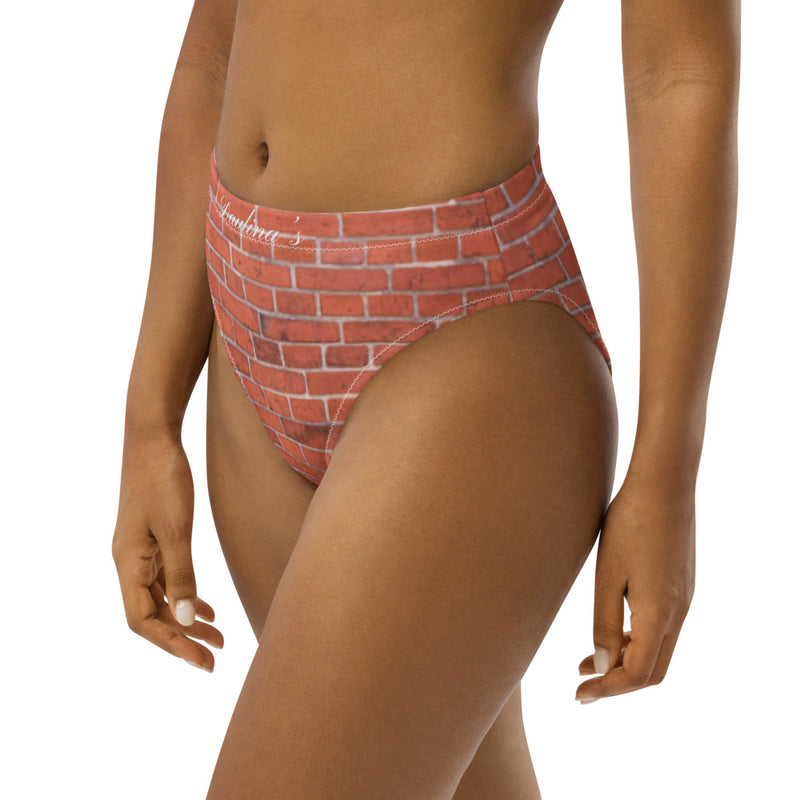 high-waisted bikini bottom
